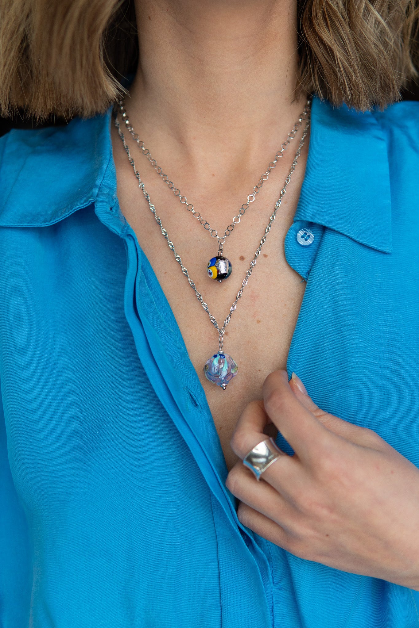 COLLANA LUSEGA BLU