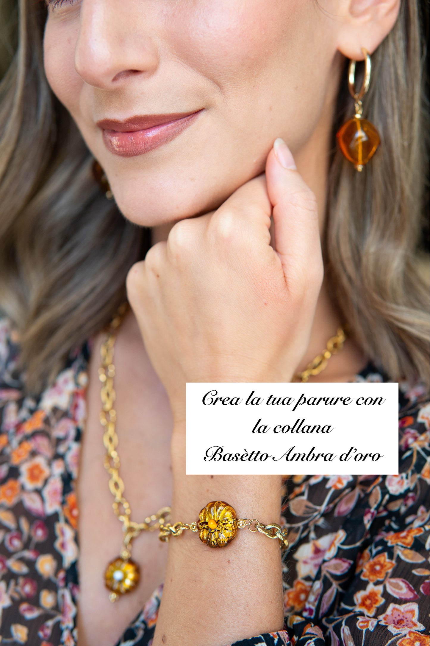 BRACCIALE BASÈTTO AMBRA D'ORO