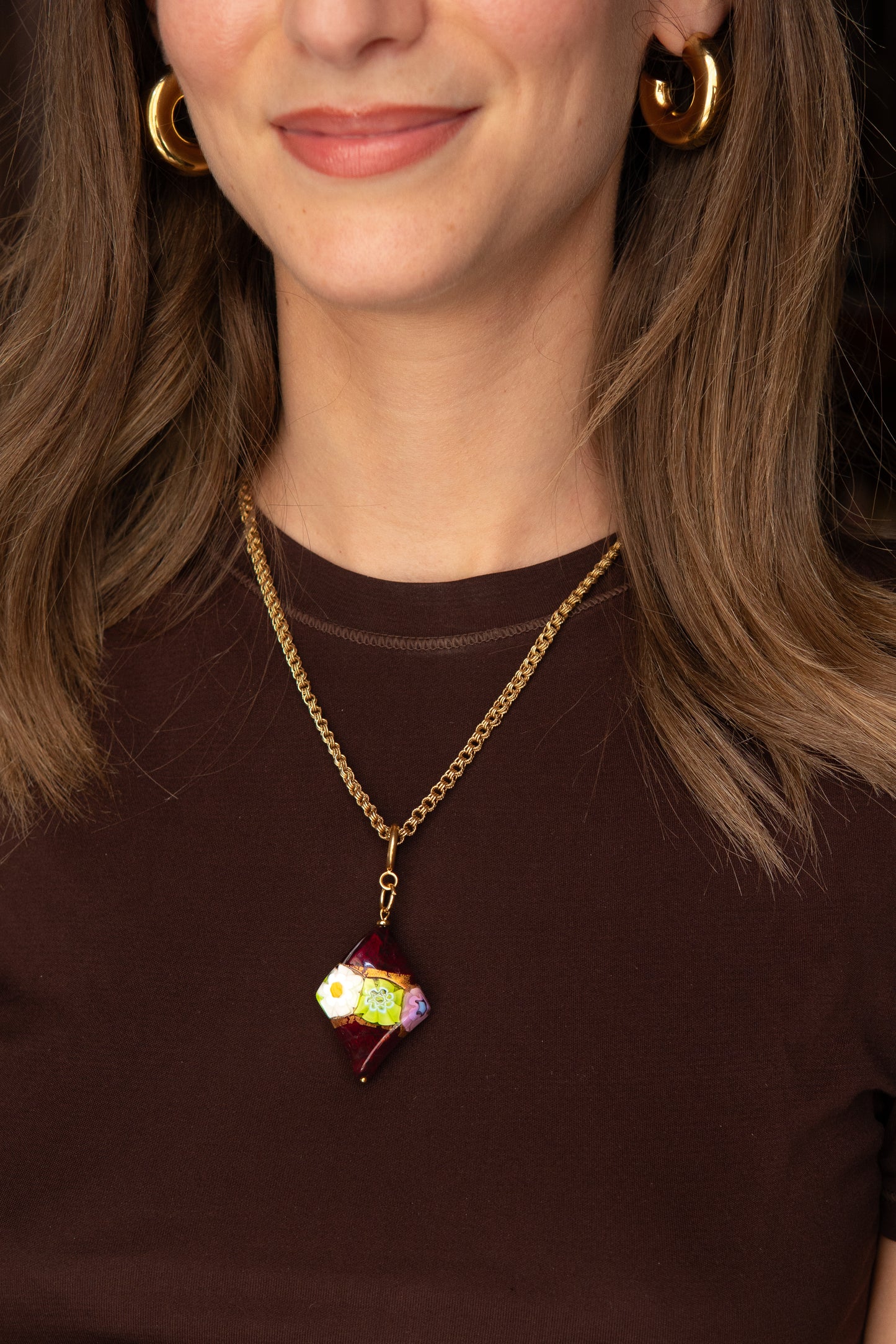 COLLANA ROSA IN FIÒR