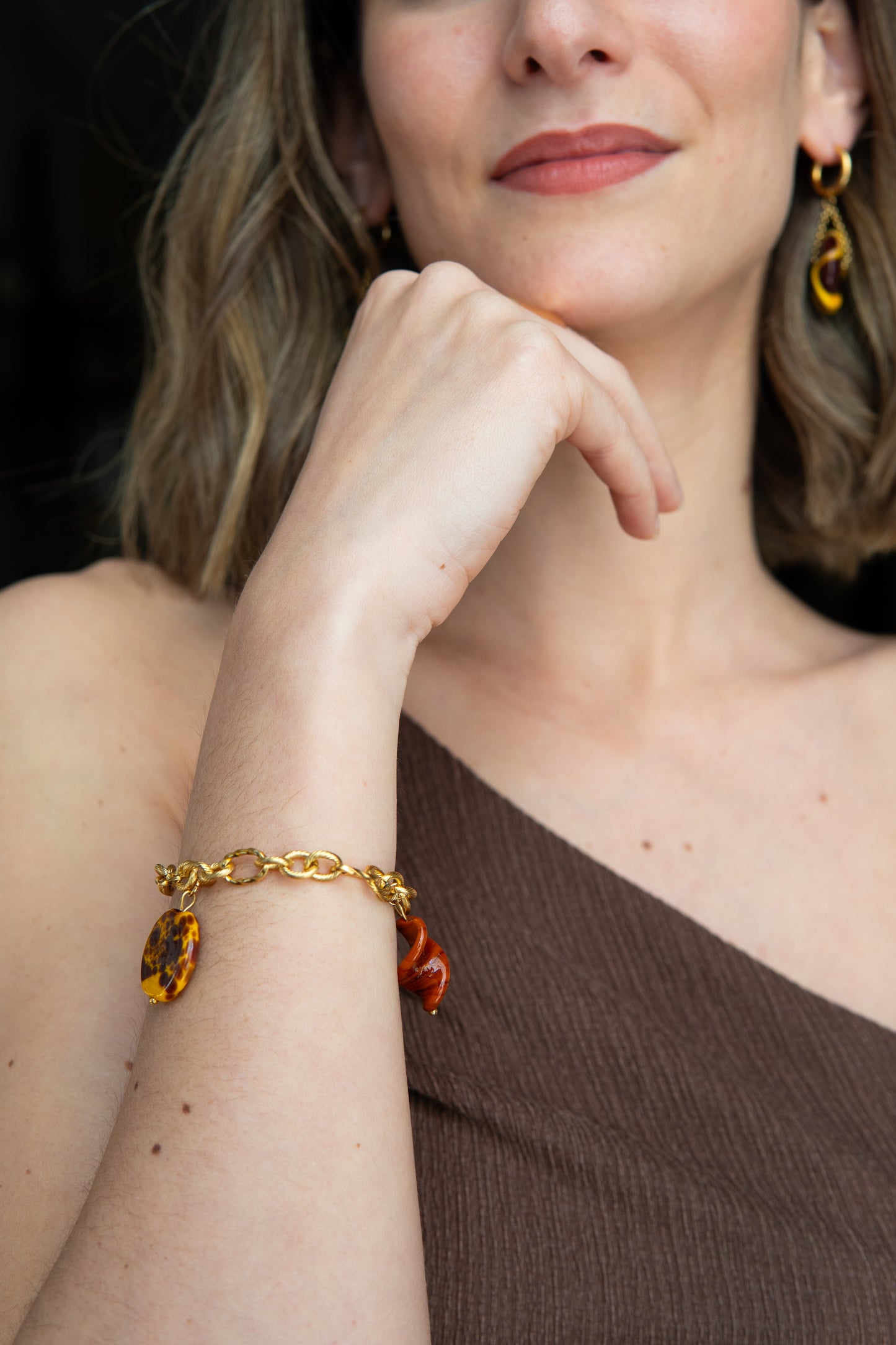 BRACCIALE BOVOLO MARRONE