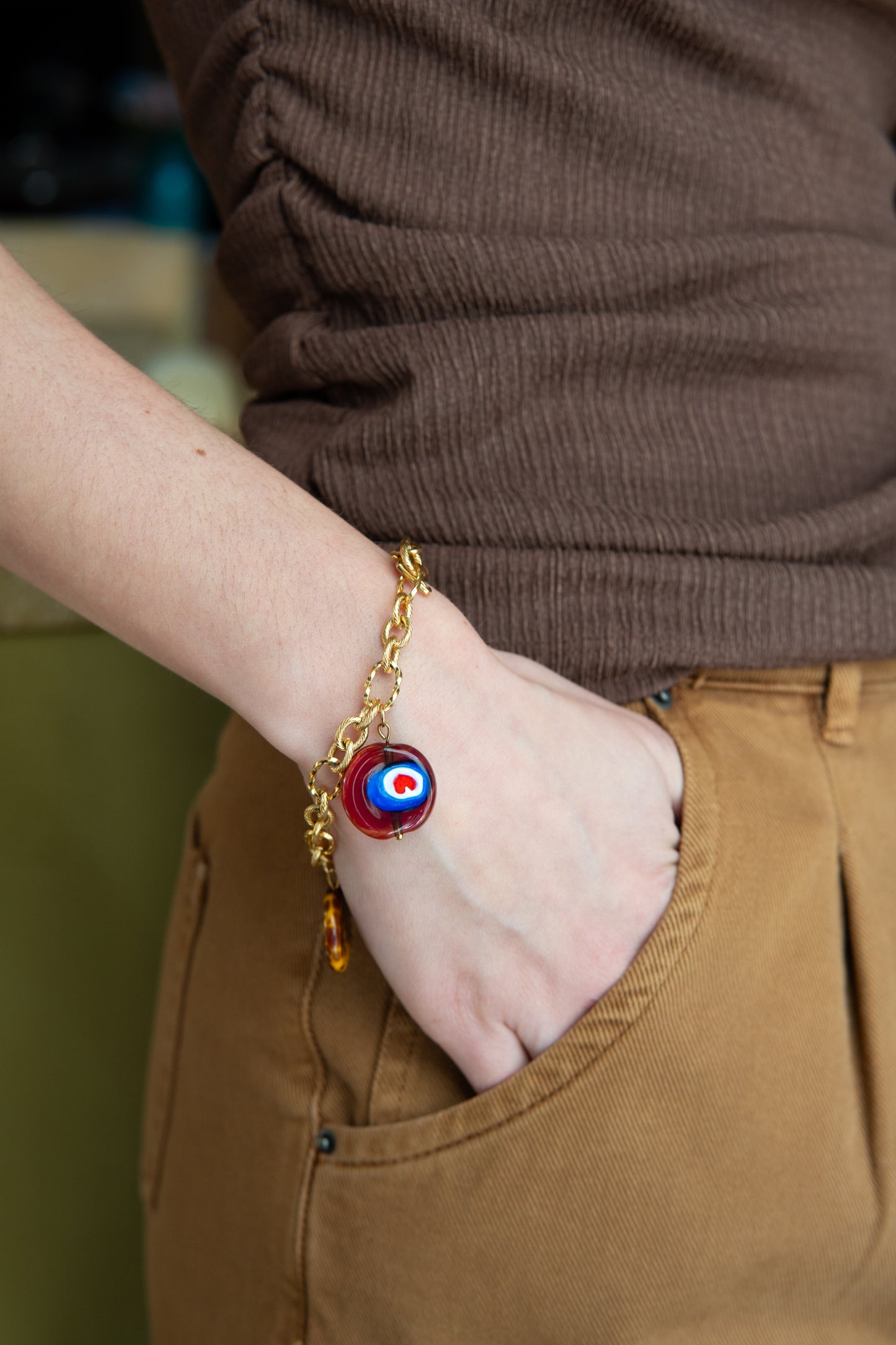 BRACCIALE BOVOLO MARRONE