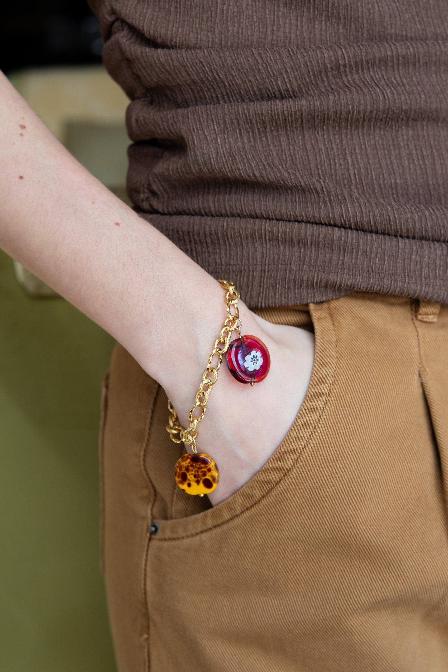 BRACCIALE BOVOLO MARRONE