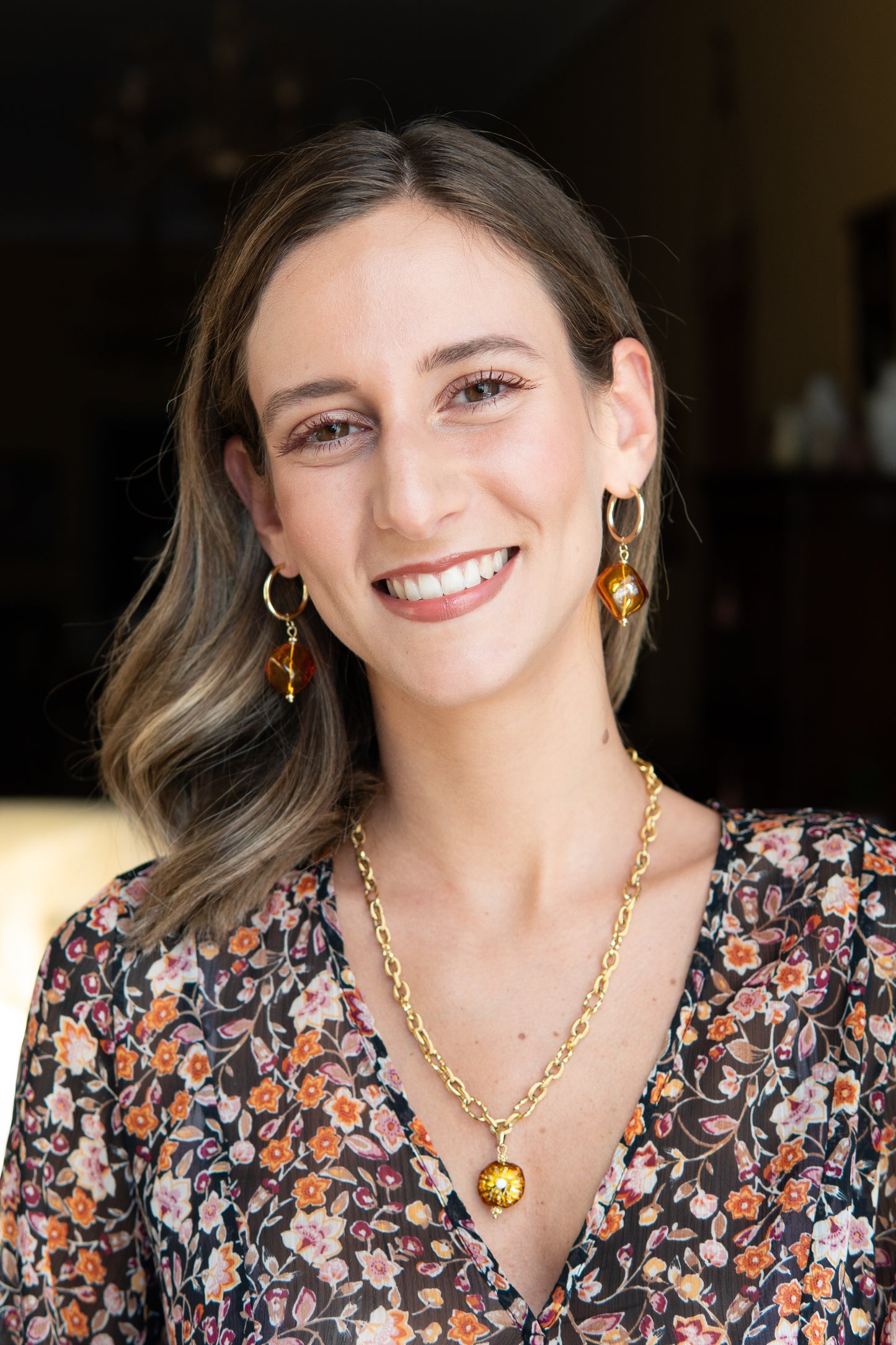 COLLANA BASÈTTO AMBRA D'ORO