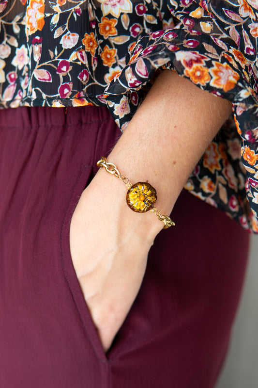 BRACCIALE BASÈTTO AMBRA D'ORO