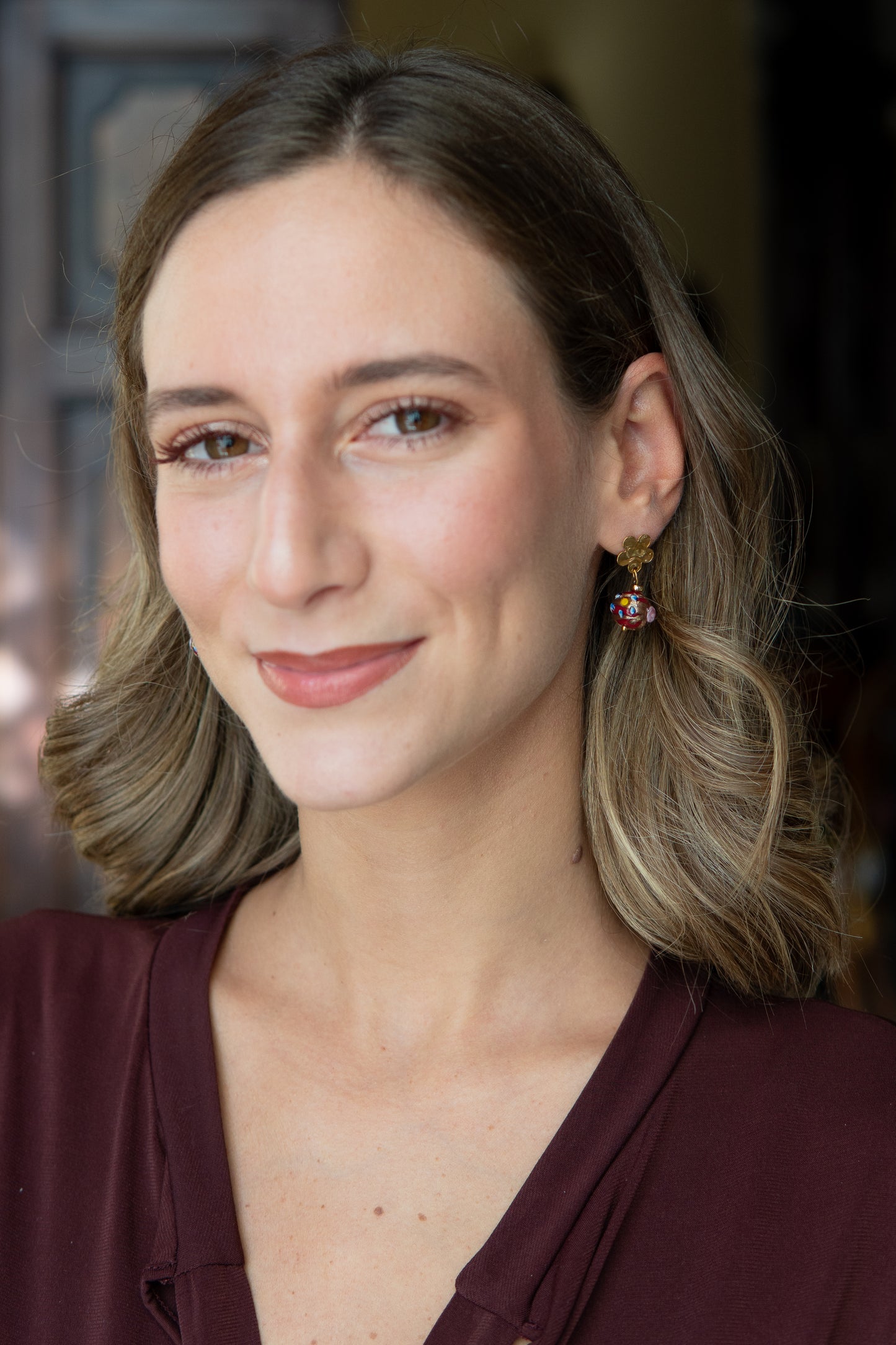 ORECCHINI MINI DELISSIA BORDEAUX