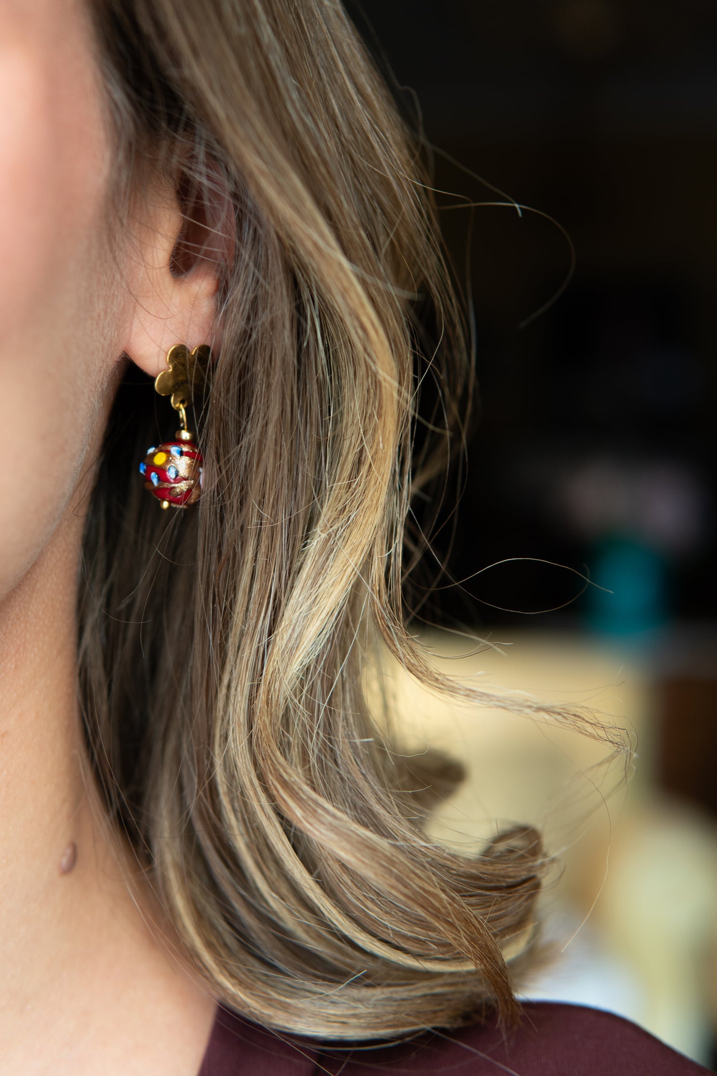 ORECCHINI MINI DELISSIA BORDEAUX