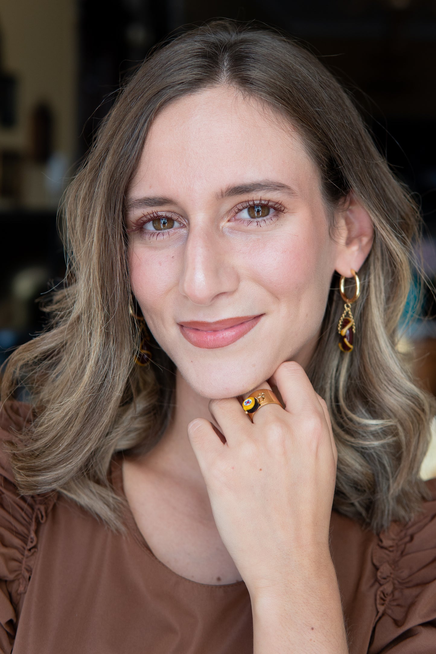 ANELLO BUNIGÒLO GIALLO E MARRONE