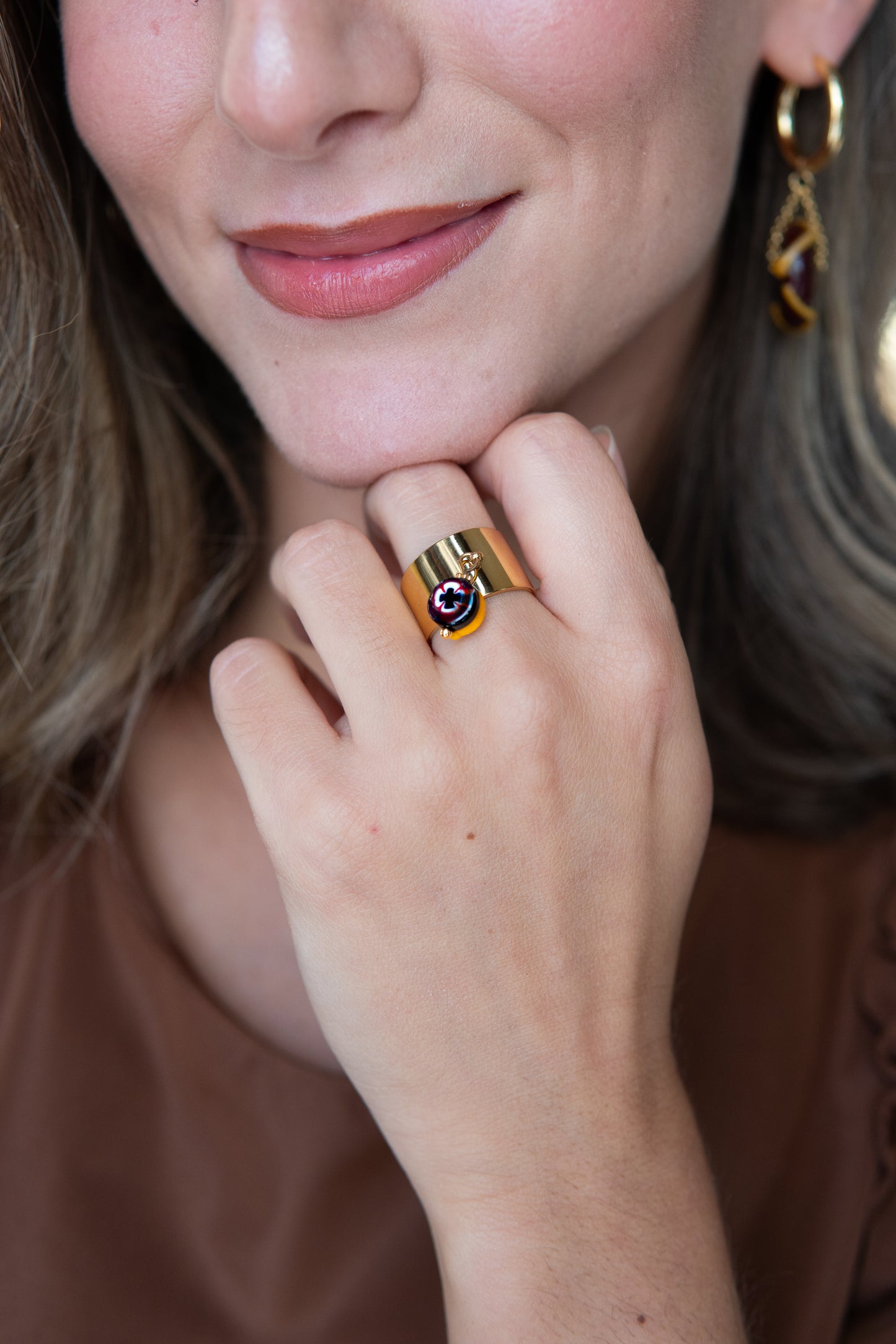 ANELLO BUNIGÒLO GIALLO E MARRONE