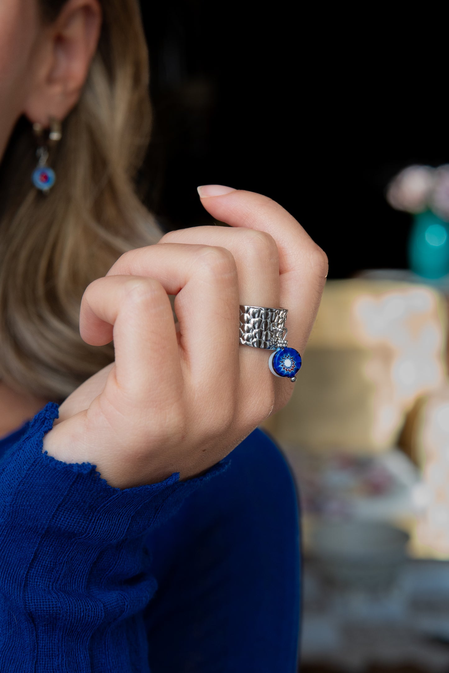 ANELLO BUNIGÒLO BIANCO E BLU