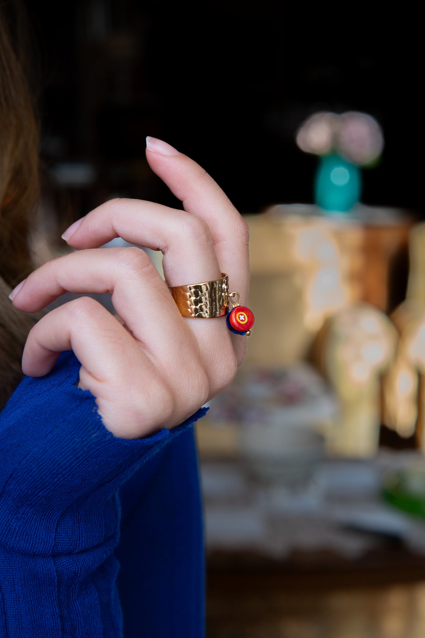 ANELLO BUNIGÒLO BLU E ROSSO