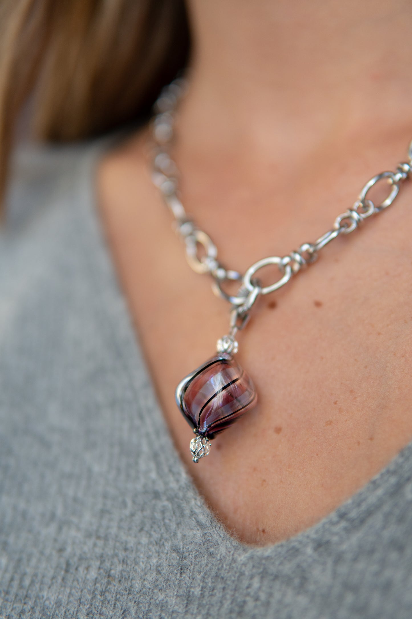 COLLANA SÓFIO DE MAR STRIATA ARGENTO