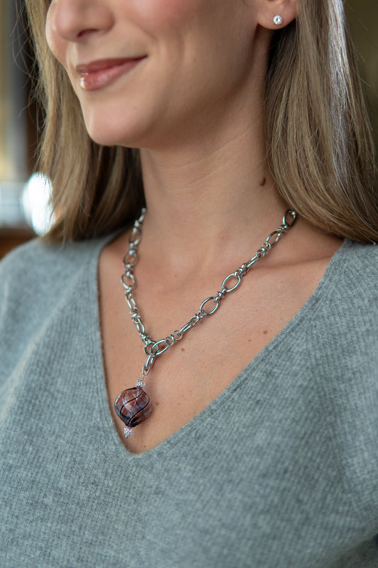 COLLANA SÓFIO DE MAR STRIATA ARGENTO