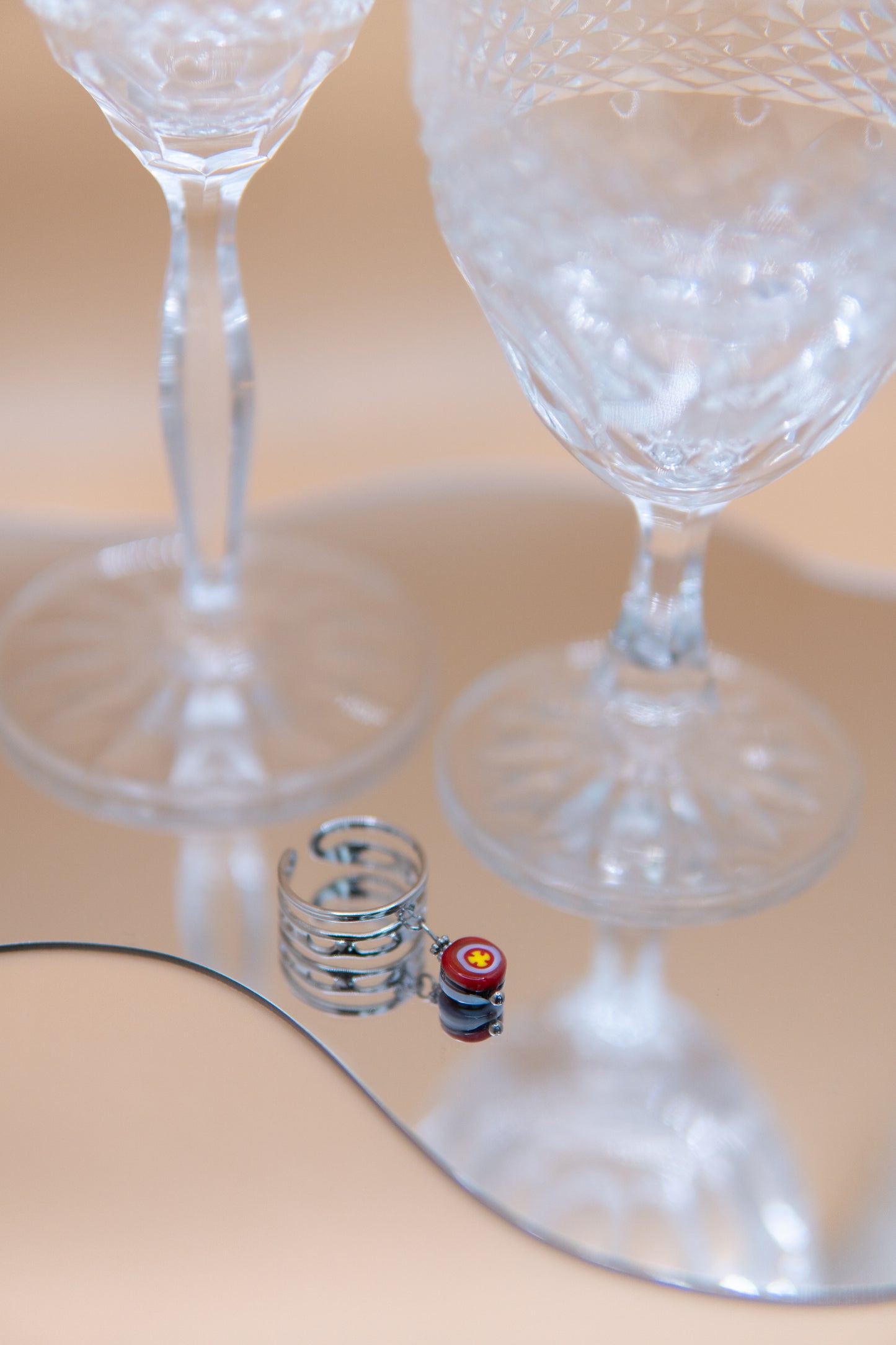 ANELLO BUNIGÒLO ROSSO E LILLA