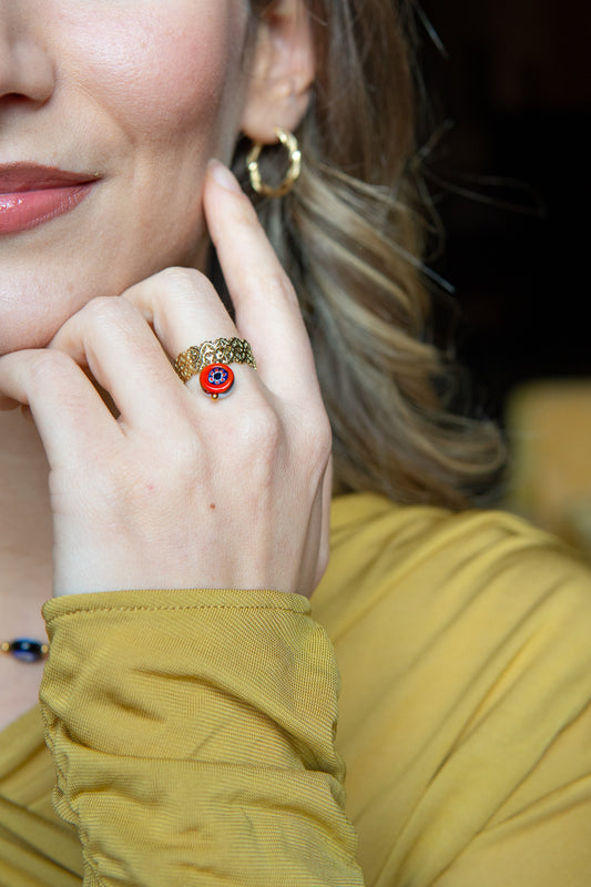 ANELLO BUNIGÒLO BIANCO E ROSSO