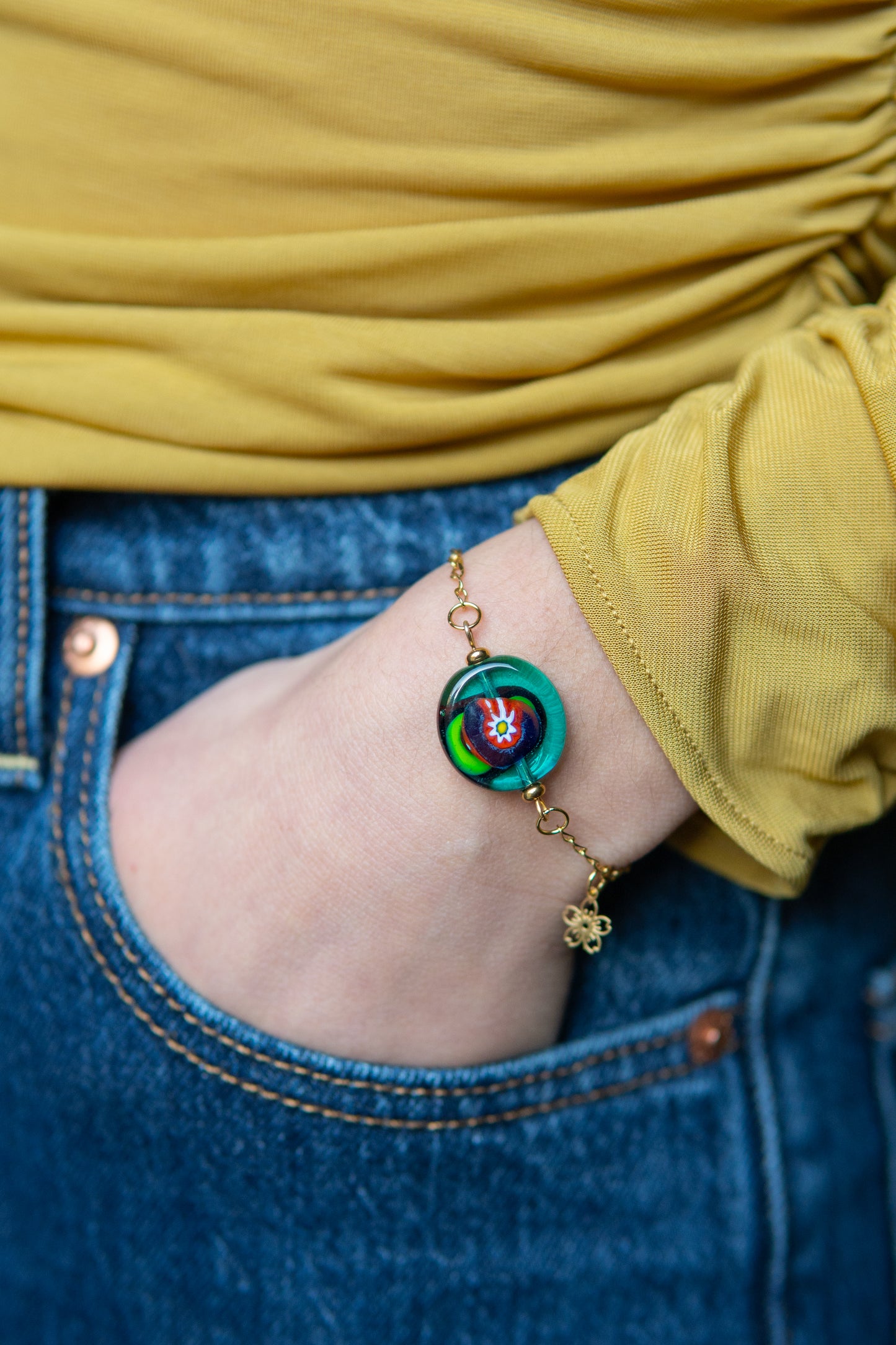 BRACCIALE MOMÒN ACQUAMARINA