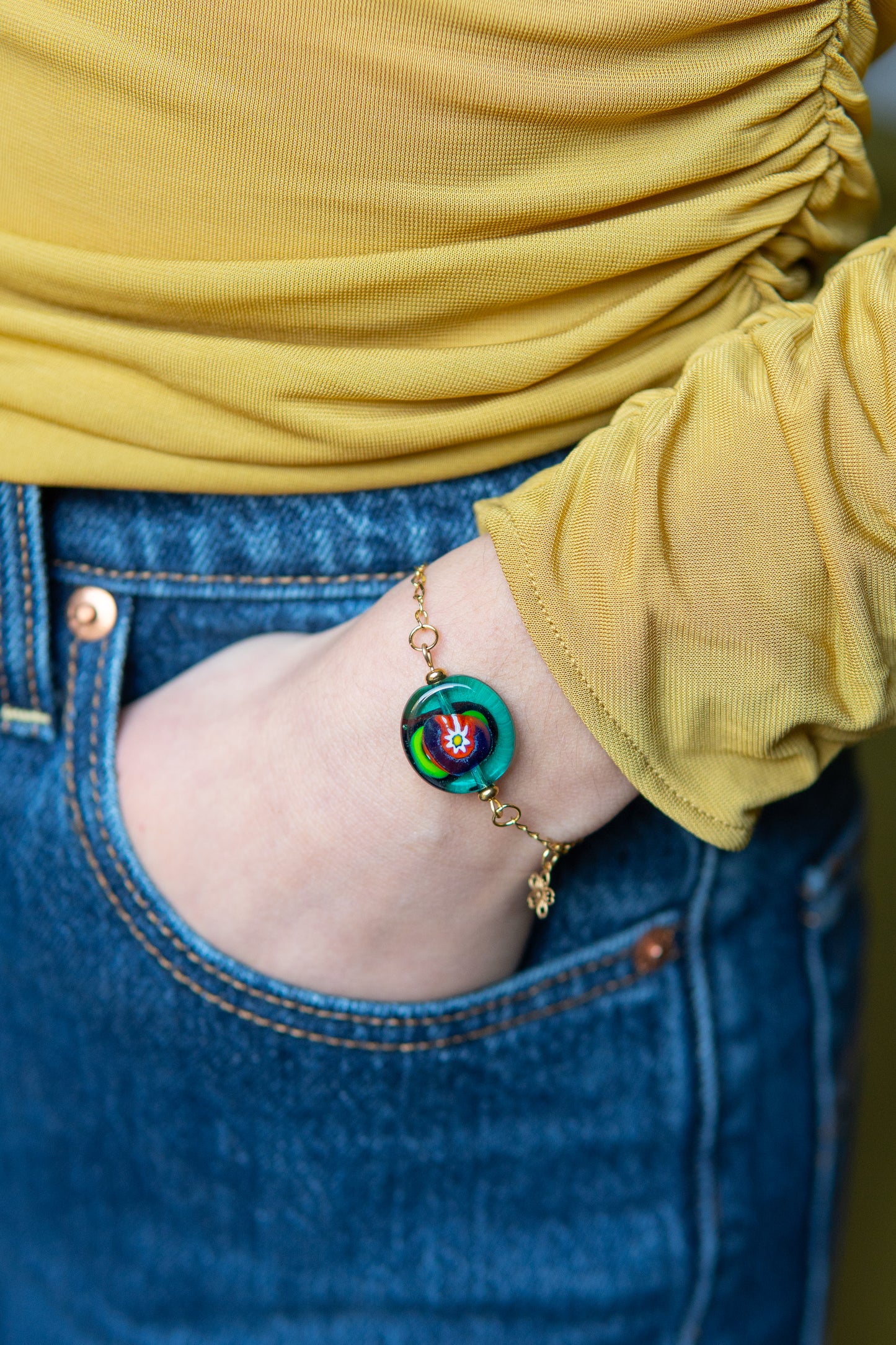 BRACCIALE MOMÒN ACQUAMARINA