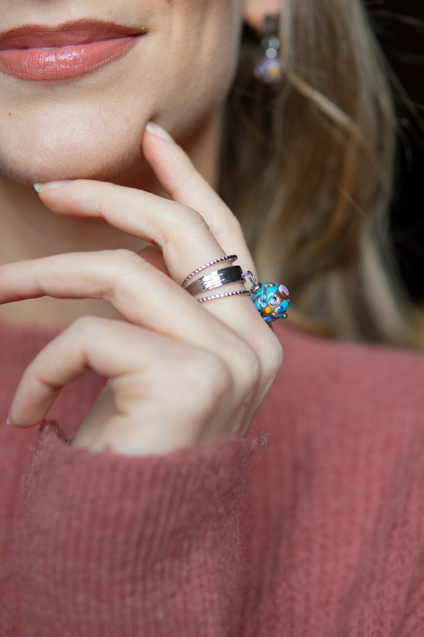 ANELLO MINI DELISSIA CELESTE