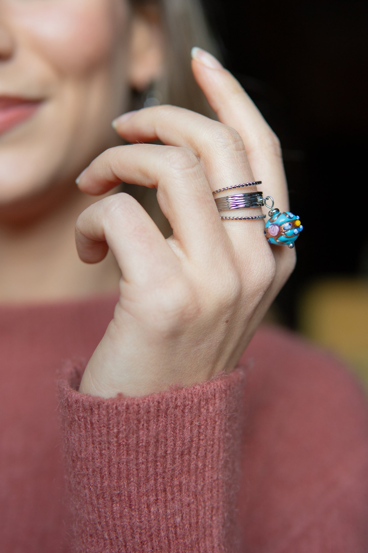 ANELLO MINI DELISSIA CELESTE