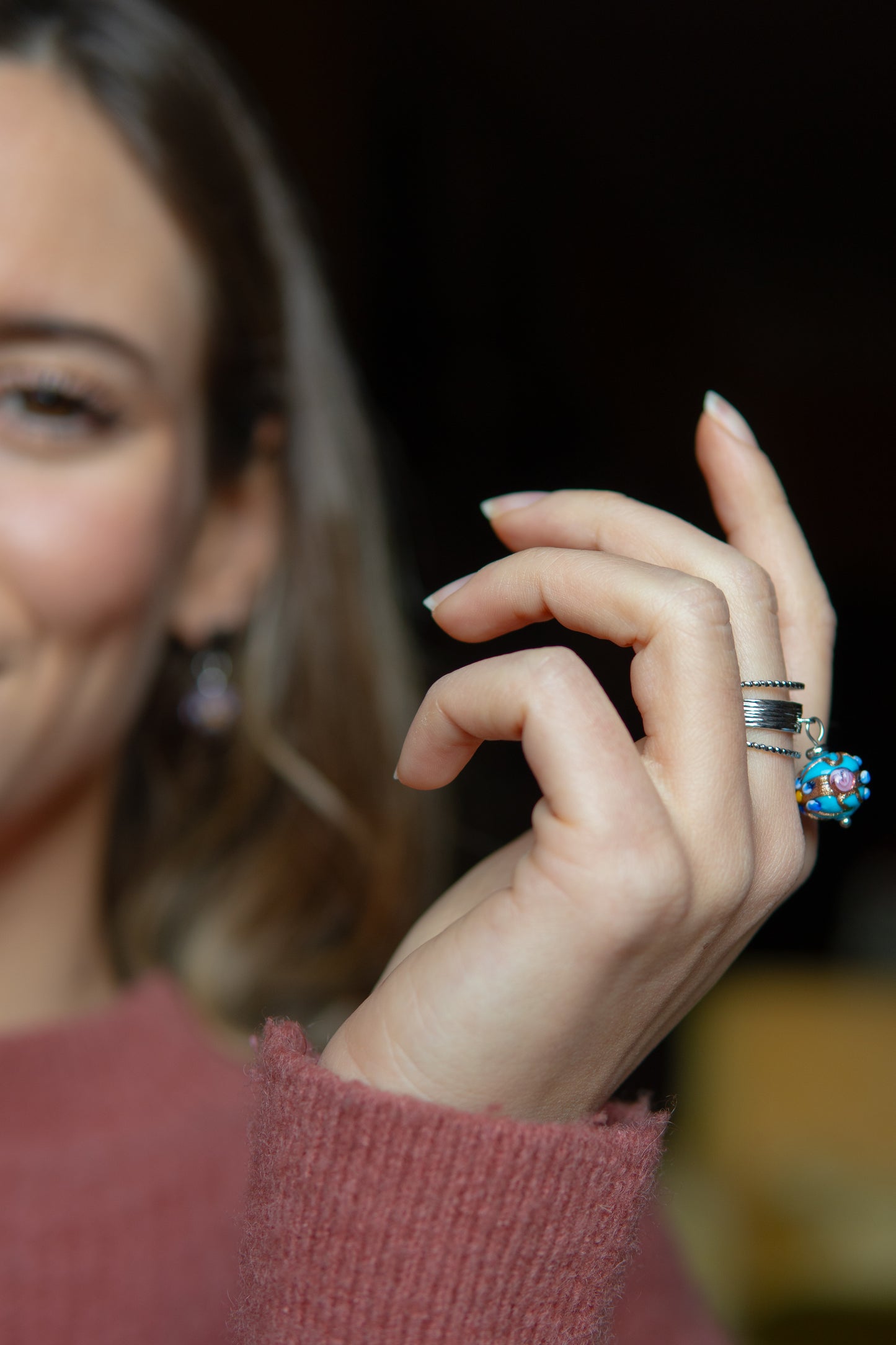 ANELLO MINI DELISSIA CELESTE